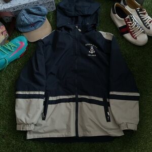 Navy and Beige Mackinac Island Jacket